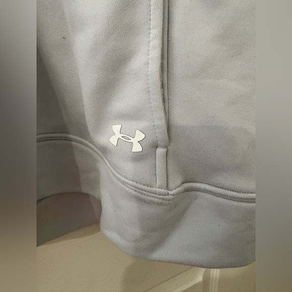 Under Armour tech terry hoodie light grey size XL women’s - Picture 2 of 12